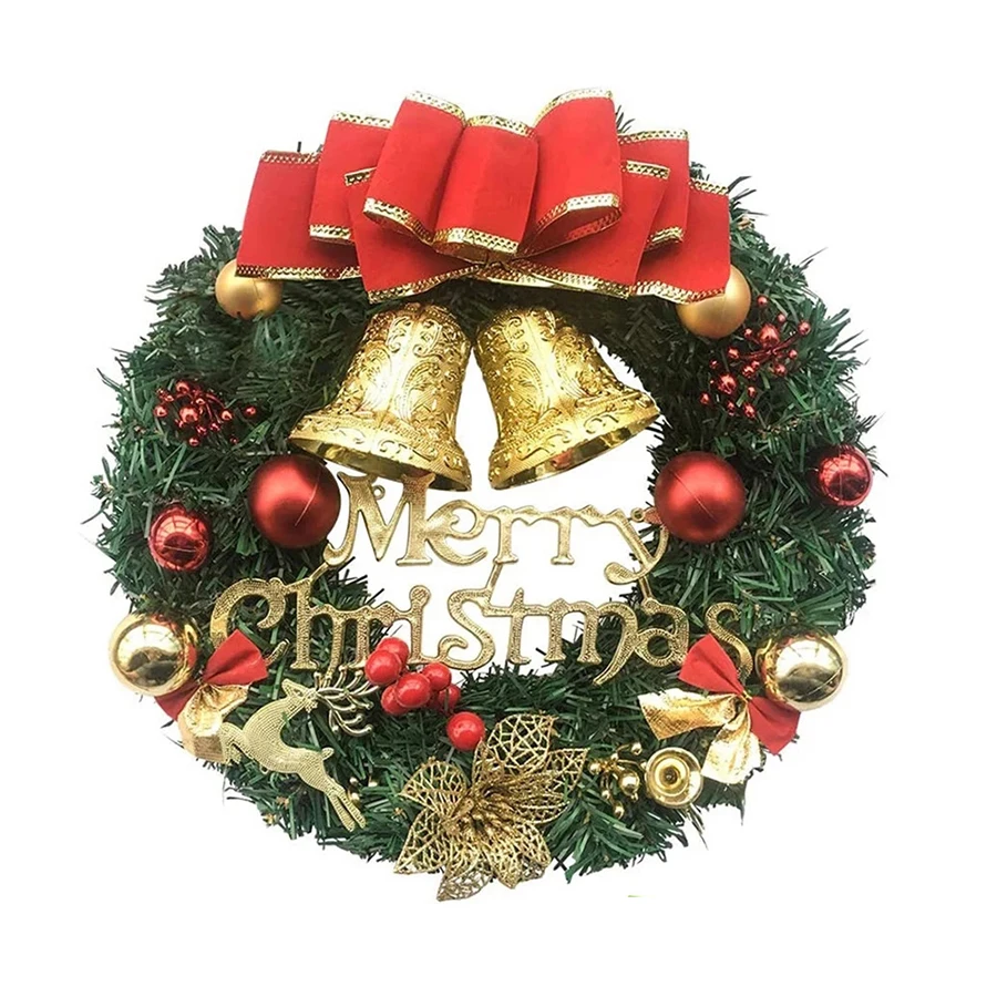 Corona de navidad de la Puerta Colgando Teng Tira de Simulación de las Flores de la Ventana de la Decoración de Navidad Adornos de Decoración para el Hogar en Año Nuevo Garland 1