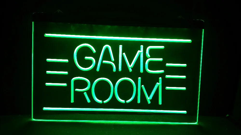 Sala de juegos logotipo 3 tamaño de la Decoración del Hogar Decoración de la Pared de la Cerveza NR Bar Pub Club de LED de Luz de Neón Signo 1