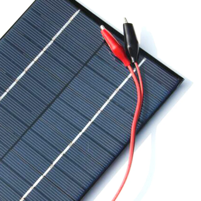 La célula Solar 4.2 W 18V de Células Solares Policristalinas de Panel Solar+pinza Cocodrilo Para la Carga de Batería de 12V 200x130x3MM 1