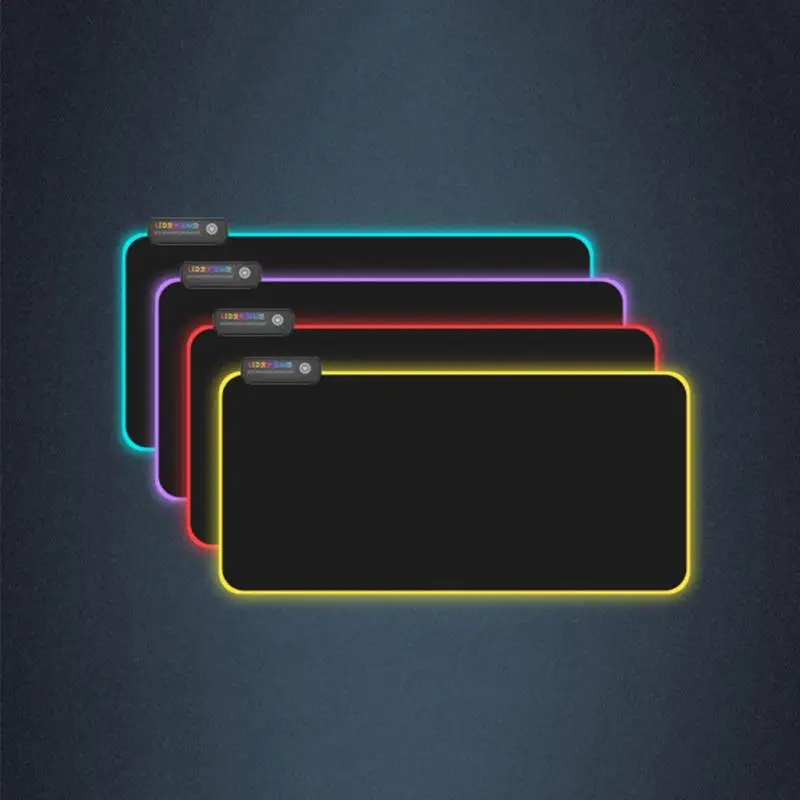 RGB Luminoso Gaming Mouse Pad Sobredimensionado y Colorido Brillante USB LED Extendido Teclado Iluminado PU antideslizante de la Manta de la Estera 1