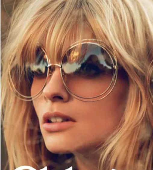 Nuevo gran círculo alrededor del marco de la Marca del Diseñador de gafas de sol bicíclico la moda femenina de la personalidad Oculos Feminino Gafas de sol fo Mujeres 1