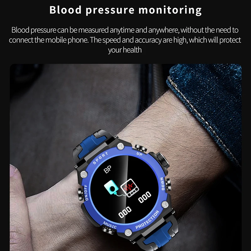 LIGE Reloj Inteligente de los Hombres de Música Bluetooth Monitor de Ritmo Cardíaco de la Actividad de Seguimiento de la Aptitud Reloj al aire libre del Deporte de la prenda Impermeable IP68 Smartwatch 1