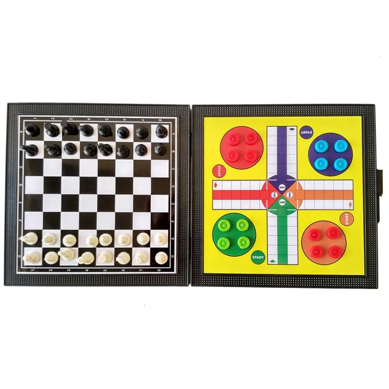 5 En 1 Piezas De Ajedrez Damas Magnético Juego De Mesa Volando Niños Chess Classic De Vuelo Puzzle Juego 1