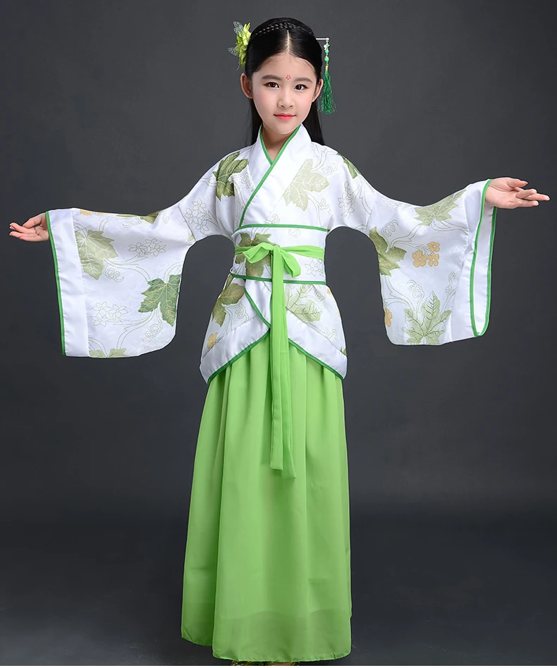 Chino Tradicional de Vestir para Niños Blanco Verde Amarillo Lavanda Hijos Adultos Chino Vestido de Chica Tang Ming Hanfu Cosplay 1