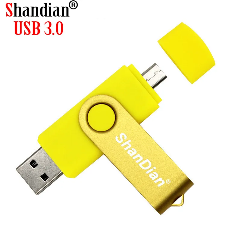 SHANDIAN 9 colores USB 3.0 teléfono Inteligente de la unidad Flash USB OTG pendrive de 4GB 8GB 16GB 32GB 64GB Micro disco para el teléfono caliente de la venta 1