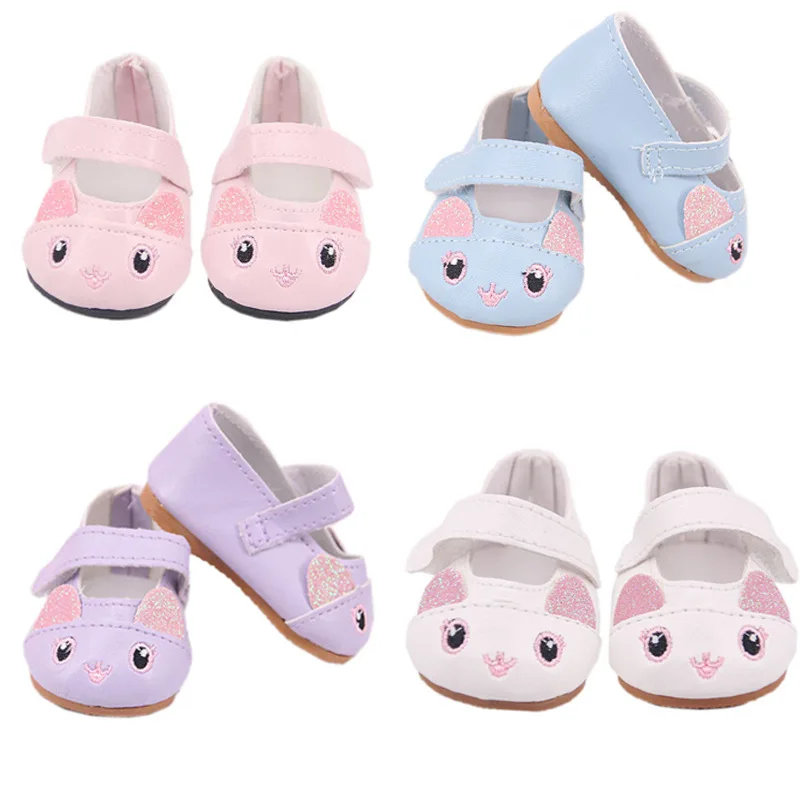 2021 recién Nacido Bebé Nuevo Ajuste de 18 pulgadas Zapatos de Muñeca Accesorios Bunny Zapatos Para Bebé de Regalo de Cumpleaños 1
