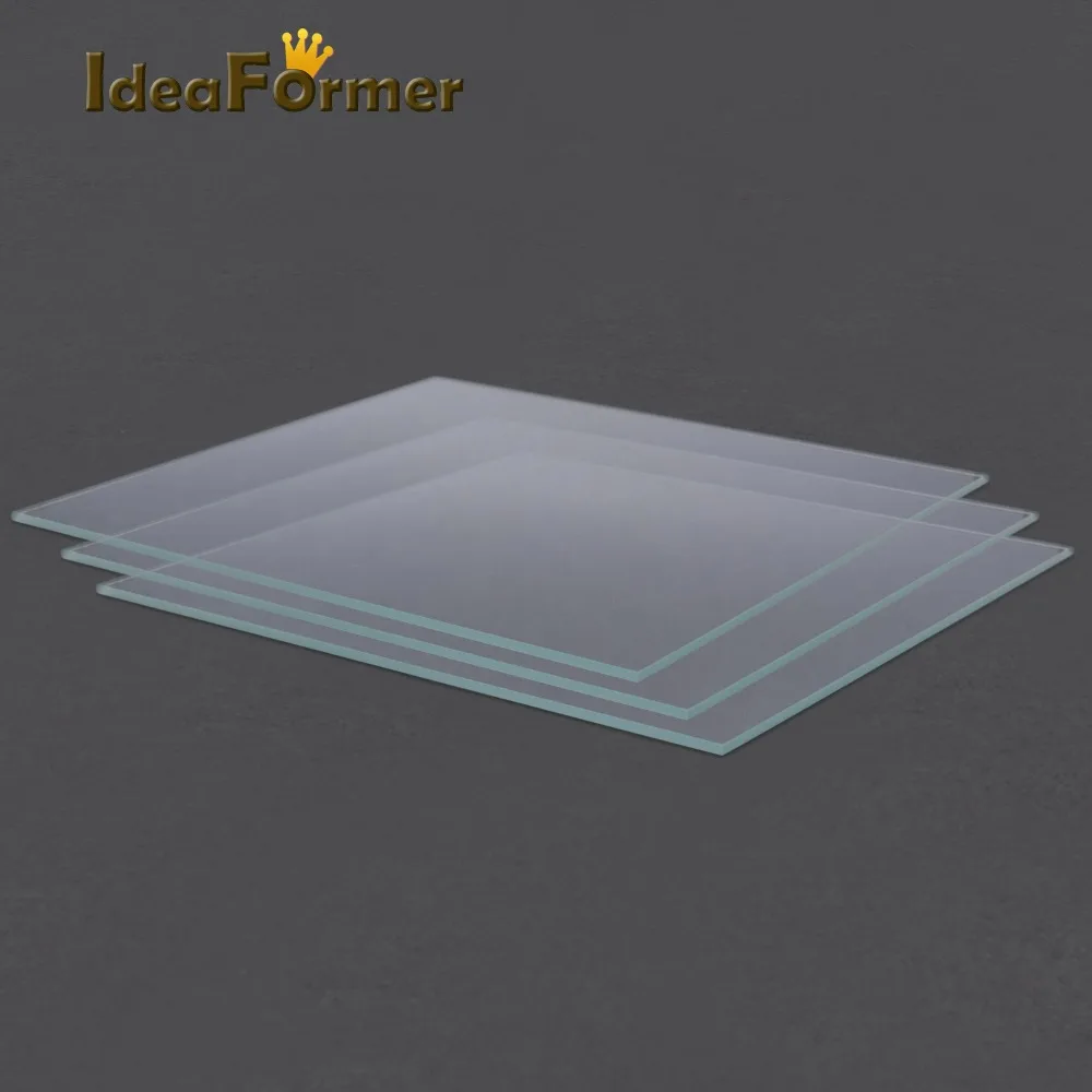 Impresora 3D Accesorios Reprap MK2 Cama caliente de Borosilicato Placa de Cristal templado de 1 pc de la Impresora 3D de piezas de vidrio de buena calidad 1
