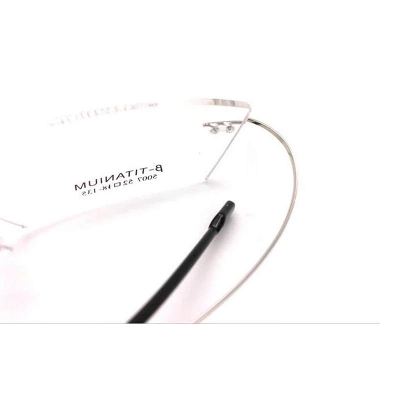 Titanio Anteojos Sin Montura Óptica Ultraligero Gafas De Marco Ningún Tornillo Prescripción Espectáculo Sin Gafas Anteojos B2 1
