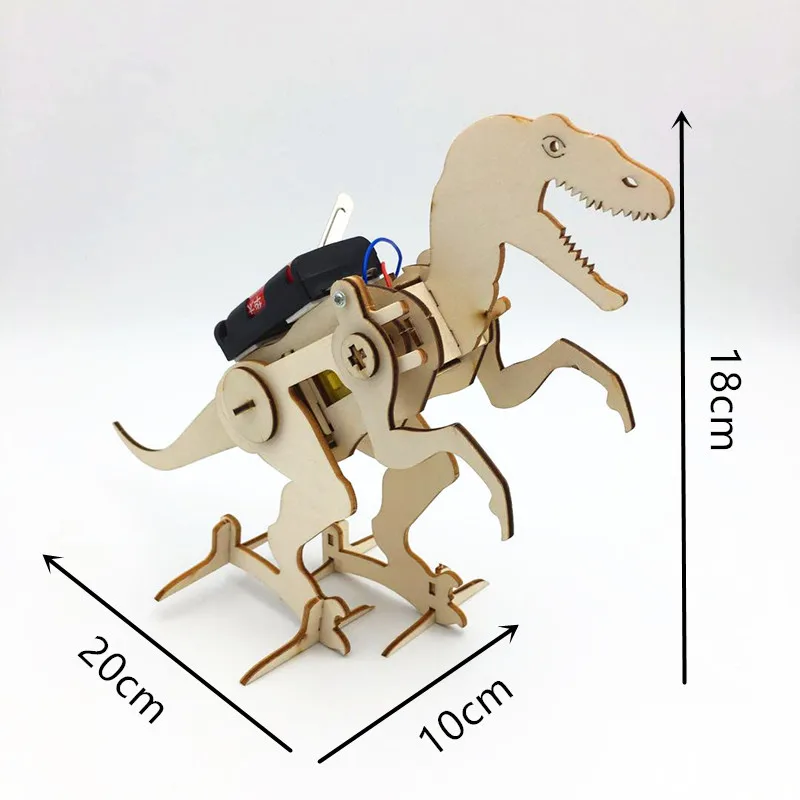 DIY conjunto de Ciencias de la MADRE Juguetes Eléctricos Caminar Dinosaurio T Rex Conjunto de Rompecabezas de Niños de Artesanía de la Tecnología de Juguetes Educativos Para Niños 1