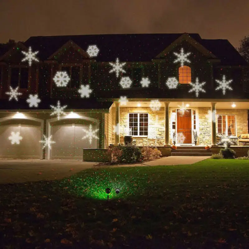 La navidad Láser Proyector de Luz LED de Luz de la Etapa del Jardín de la Casa de la Fiesta de la Nieve al aire libre Para el Jardín de Casa 1
