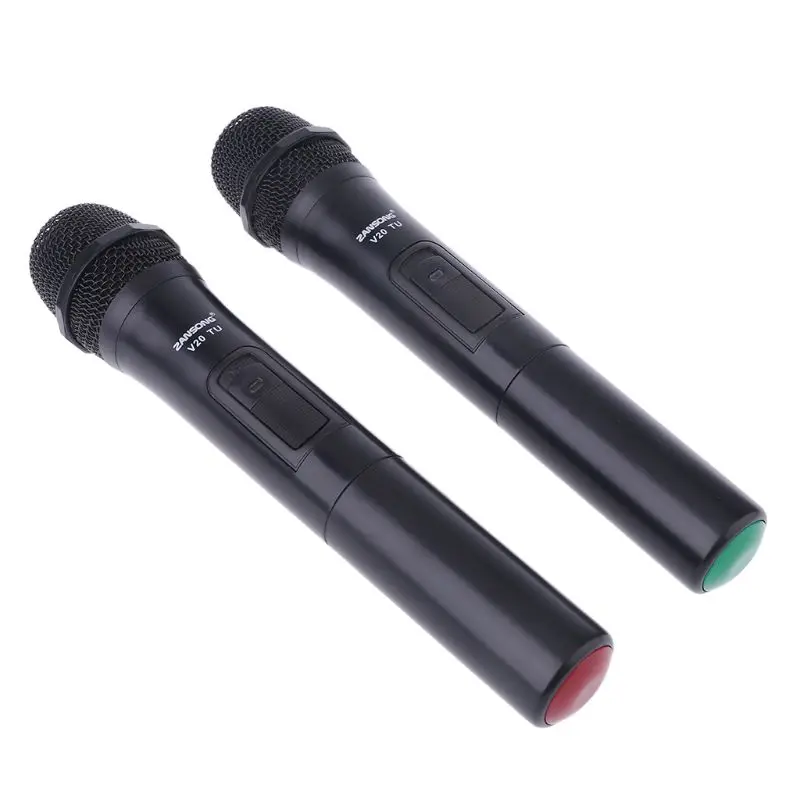 UHF USB 3.5 mm 6.35 mm Micrófono Inalámbrico Megáfono de Mano Mic con el Receptor para el Karaoke de Voz Altavoz 1