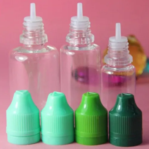 Colorido 100pcs 5ml 10ml 15ml 20ml 30ml 50ml Vaciar el Líquido E Gotero de Plástico Botellas a Prueba de niños tapas de Botella de la Aguja Consejos 1