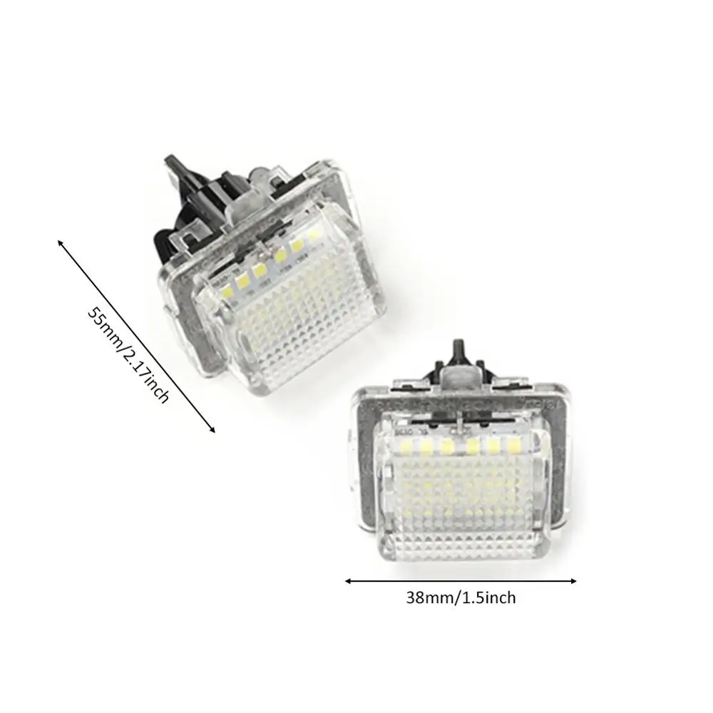 Coche 18 SMD LED Blanco Luz de la Placa de Licencia de la Asamblea Etiqueta de Reemplazo de la Lámpara para Mercedes W204 W221 W212 W216 1