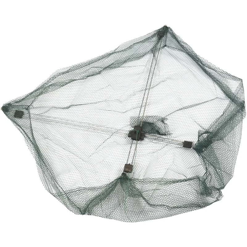 Nueva de 50 x 50 cm Paraguas de Cangrejo Koeder Tirar de Pesca Senkmasche de Plástico Verde 1