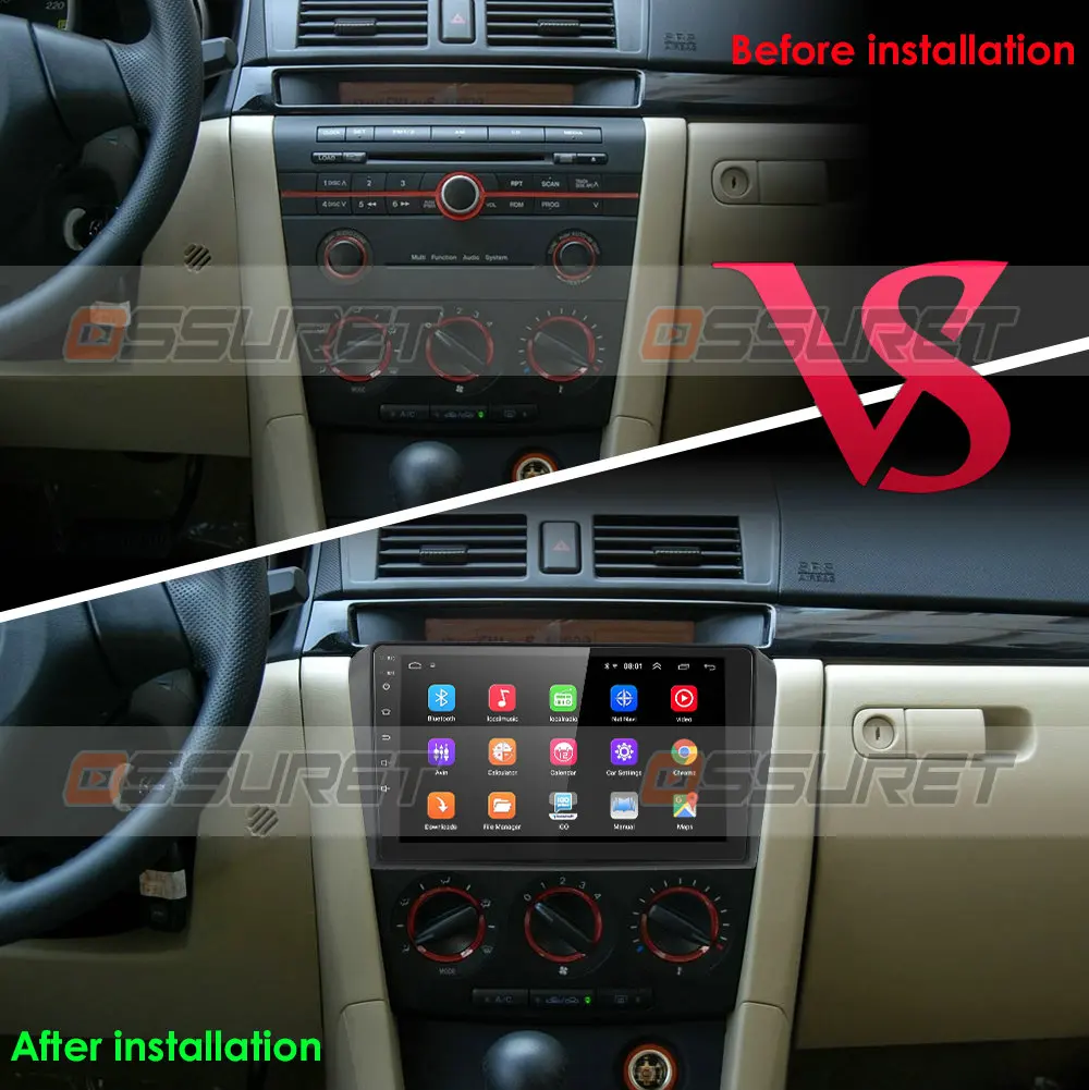 Multimedia del coche Reproductor de Radio Para Mazda 3 Mazda3 2004-2013 Android 10 de Navegación Autoradio una Grabadora de Cinta de GPS de Vídeo Estéreo WIFI 1