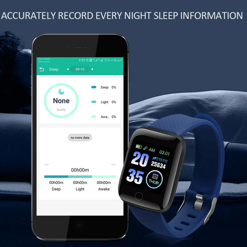 Inteligente Reloj de Pulsera de los Deportes de la Aptitud de la Presión Arterial Frecuencia Cardíaca de la Llamada Mensaje Recordatorio para Android Podómetro Reloj Inteligente 1