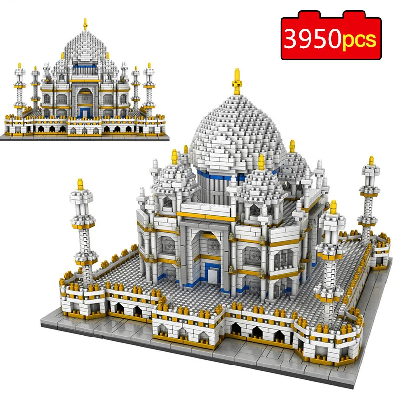 3950PCS Bloques de la Arquitectura del Conjunto de Monumentos Taj Mahal Palace Modelo de Bloques de Construcción de los Niños Juguetes Educativos 3D Ladrillos Regalos de Navidad 1