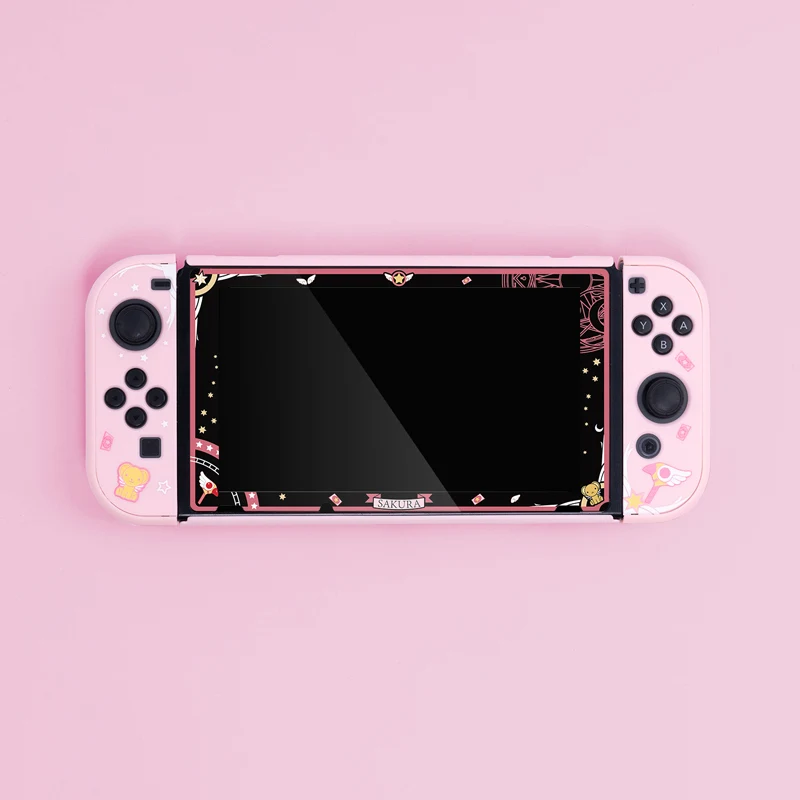 Chica Rosa funda Protectora Para Nintendo Interruptor de Completo Controlador de Shell Duro de la Cubierta NS Caso Juego Caja Para Nintendo Interruptor Accesorios 1