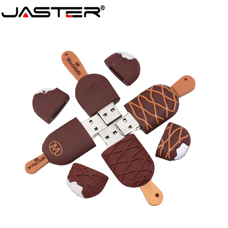 JASTER USB 2.0 El nuevo lindo helado unidad flash USB Pen Drive USB esbirros del palillo de la Memoria pendrive de 4 gb 8 gb 16 gb 32 GB 64 GB de regalo 1
