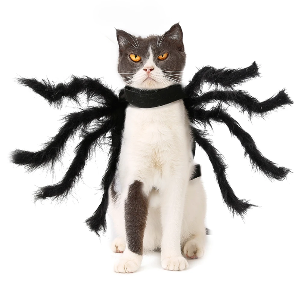 Nueva De Halloween Para Mascotas Araña Ropa De Simulación De La Araña Negra Cachorro Traje De Cosplay Para Perros Gatos Fiesta Cosplay Divertido Traje De Gato 1