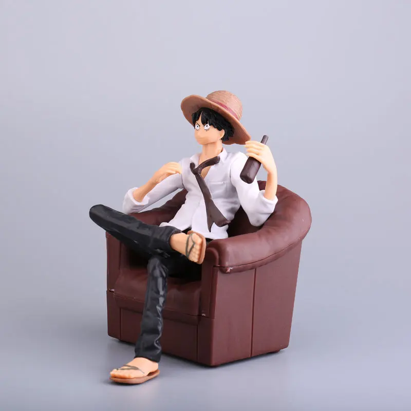 One Piece Anime Figura Juguetes Monkey D Luffy Sofá Sentado PVC figuras de Acción, Juguetes Luffy Figura de Acción Modelo de la Colección de Muñecas de Regalo 1