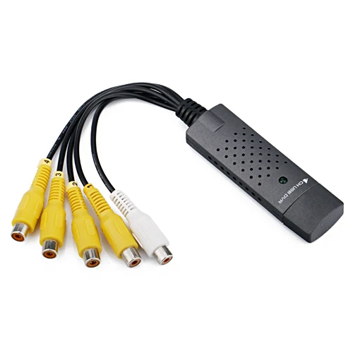 4CH USB DVR 4 CH canal USB 2.0 de VHS a DVD Convertidor Adaptador de Audio AV TARJETA de CAPTURA de Vídeo Adaptador de 1