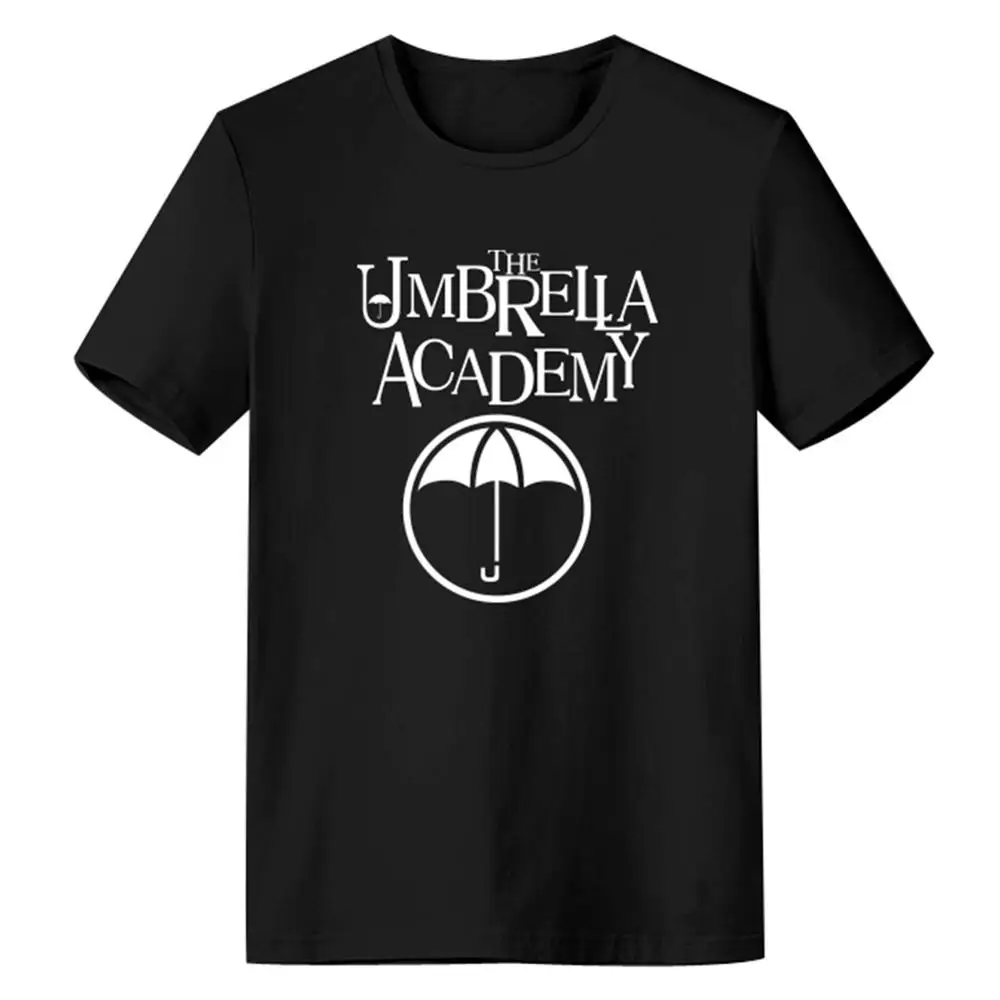 Nueva Moda El Paraguas de la Academia de la Camiseta del O-cuello de la camiseta de Algodón de Manga Corta Camisetas de Vestir Camiseta de la parte Superior 1
