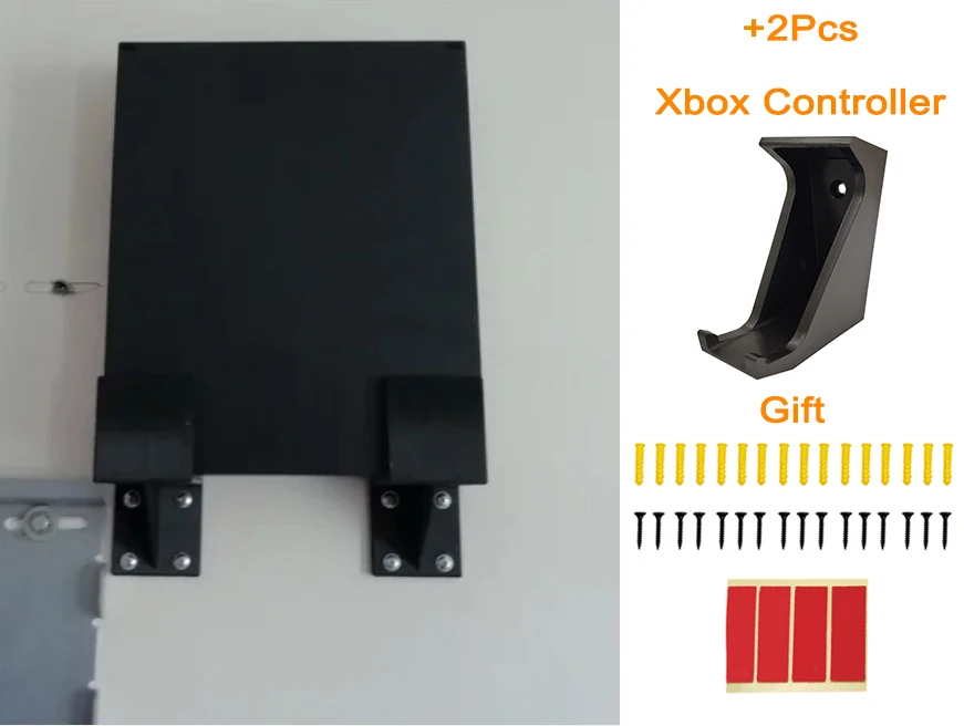 Soporte de Montaje en pared soporte para Xbox One S X Controlador de la Consola Colgando de la Base Fija de Soporte de Impresión en 3D de PLA Con Pegatinas Tornillos 1