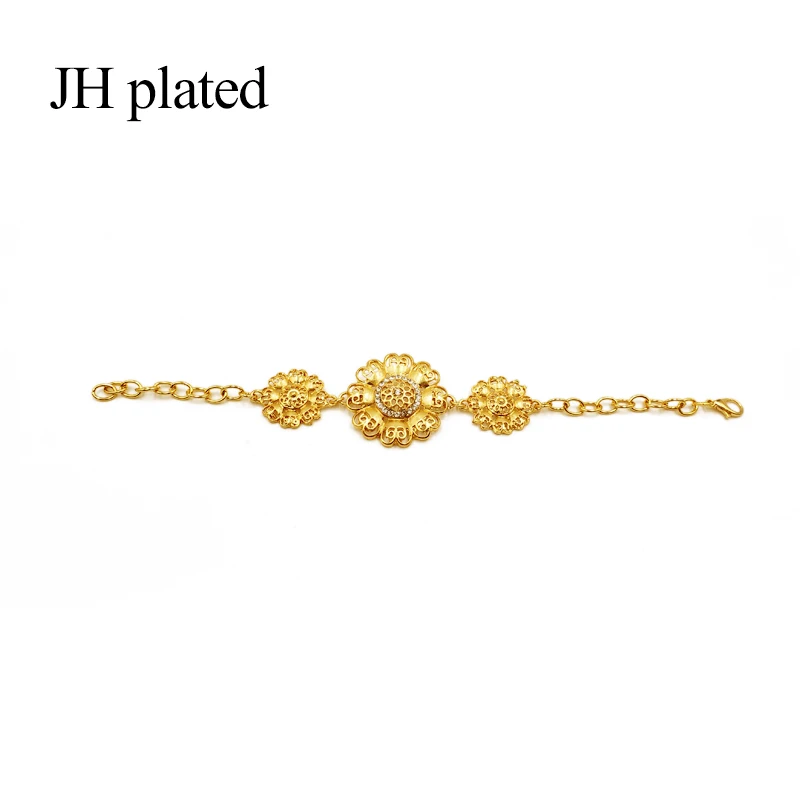 Conjuntos de joyas nuevo collar de oro aretes de dubai Índico africano de novia de flores de la joyería conjuntos de collar de la conjunto de regalos para las mujeres collares 1