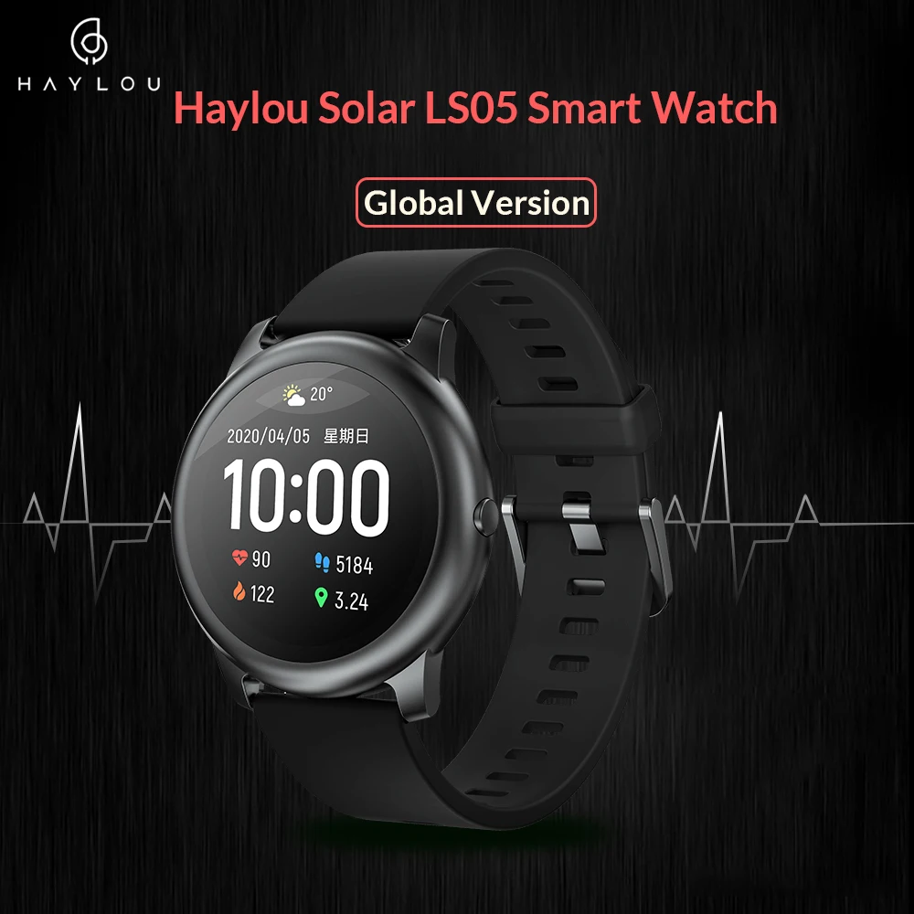 XiaoMi Youpin Haylou Solar Reloj Inteligente LS05 Deporte de Metal de la Frecuencia Cardíaca Sueño Monitor de la prenda Impermeable IP68 iOS Android Versión Global 1