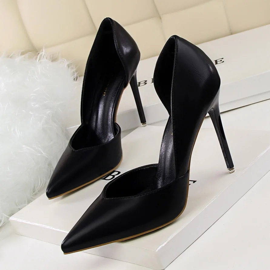 2019 modelo de Bombas de las Mujeres de la Moda de zapatos de Tacón Alto Zapatos Negro Rosa Amarillo Zapatos de las Mujeres de Novia de la Boda Zapatos de las Señoras de la altura del Tacón de 10 cm 1