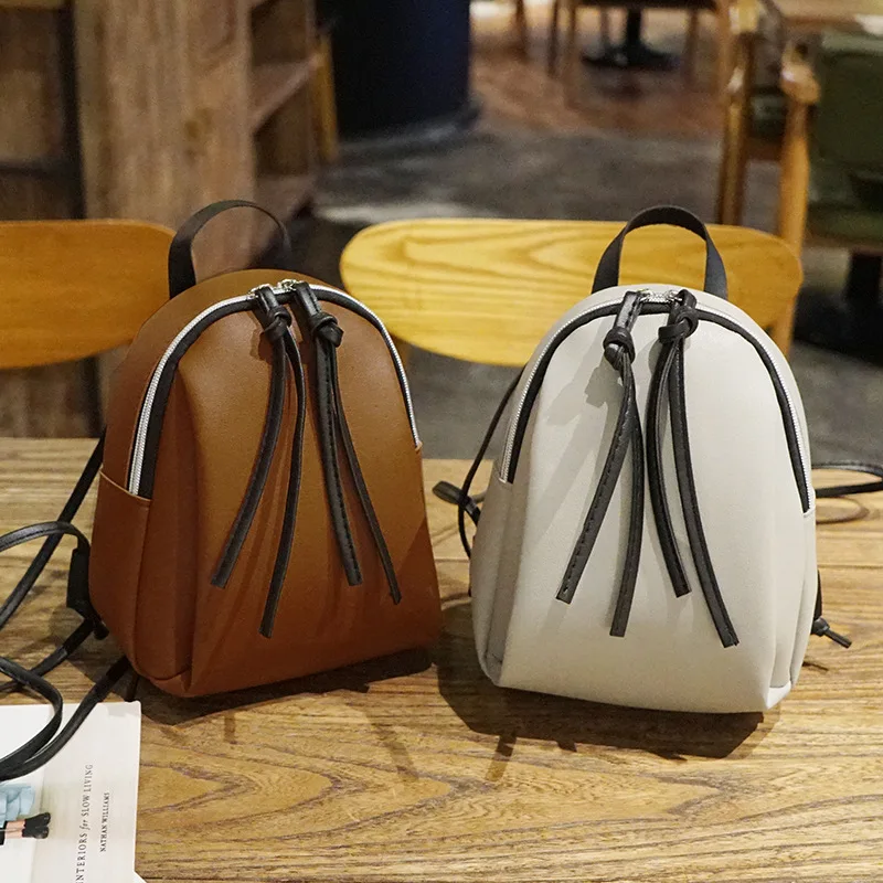 Mochila pequeña de las mujeres de cuero Bolso de Hombro de 2019 Verano de Ocio Multi-Función de mini mochilas femenino bagpack bolsa para adolescentes grils 1