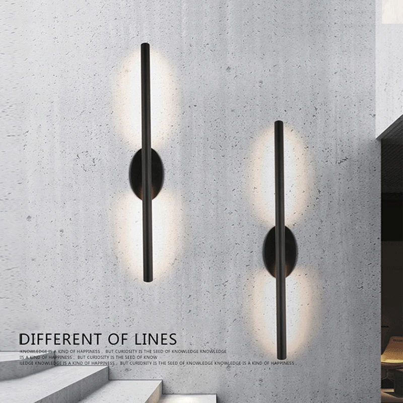 360 grados giratoria lámpara de pared nórdicos restaurante café de la luz decorativa américa negra luz del cuarto de baño 55 cm 8W 1