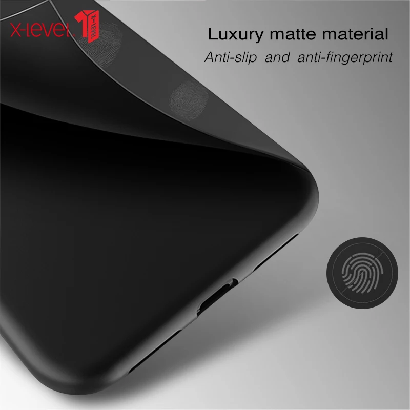 X-Nivel Para el iPhone X XS XR Caso de Silicona Suave de TPU Original Ultra Fino de Tacto Suave Protectora Volver Cubierta de la Funda Para el iPhone XS Max 1