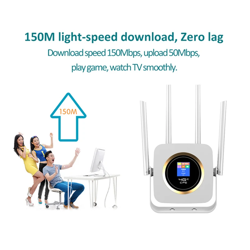 YIZLOAO 3G 4G LTE/Desbloquear/Mobile Router CPE 4G Módem 3G de la Red de Punto de Acceso Hotspot Router de banda ancha Wifi/amplificador de Señal de Puerta de enlace 1