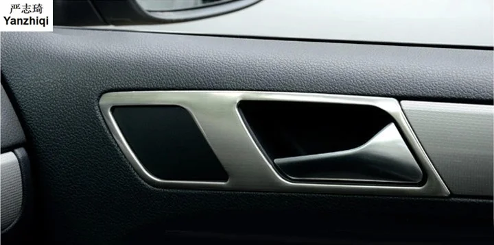 Envío libre 4pcs/lot ABS Cromado Interior de la puerta shake handshandle para Volkswagen vw Jetta MK6 2012- 1