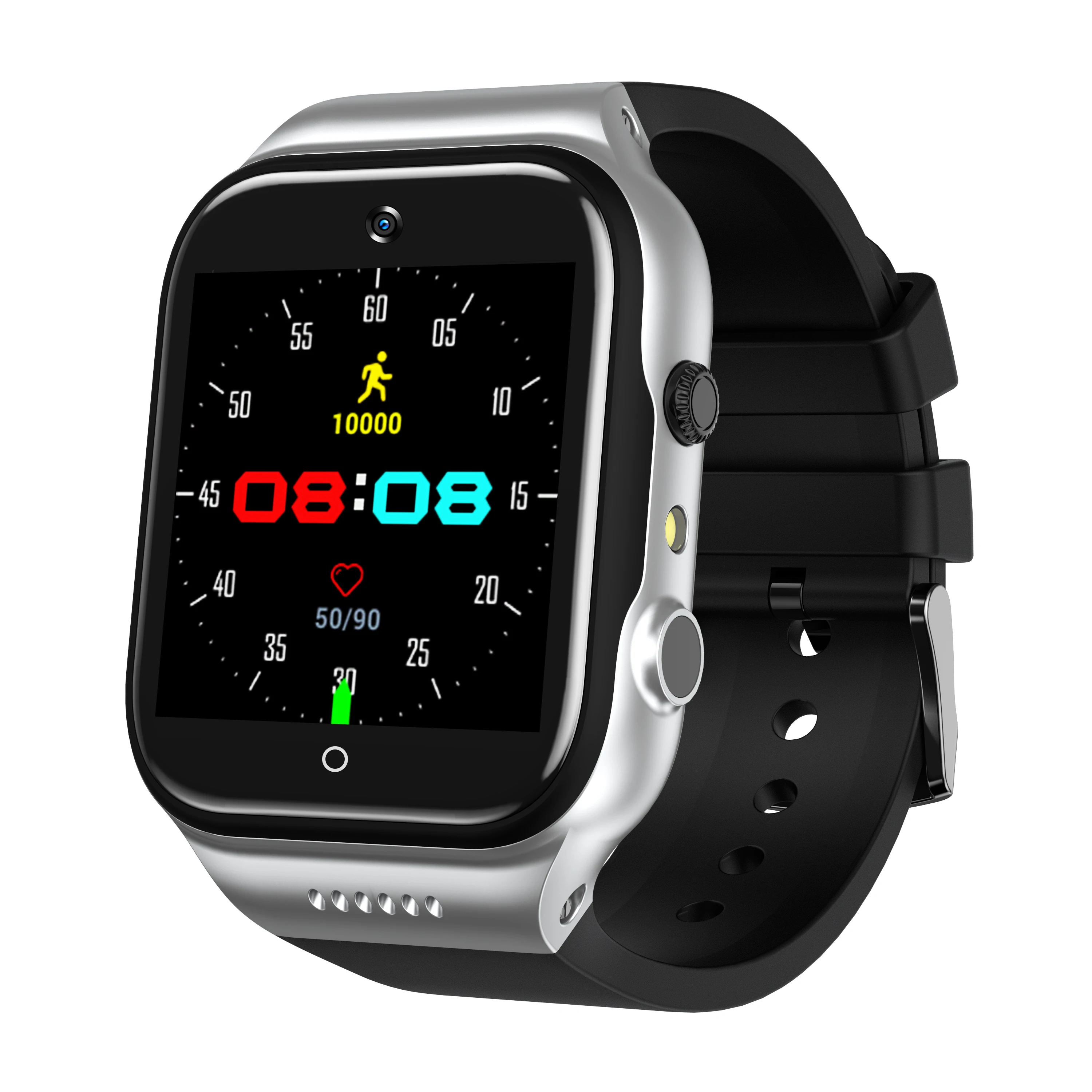 4G WIFI GPS Reloj Inteligente x89 Hombres con Cámara Bluetooth 4.2 apoyo a la descarga de la aplicación whatsapp de correo electrónico Corazón Tracker Smartwatch 1+16G 1