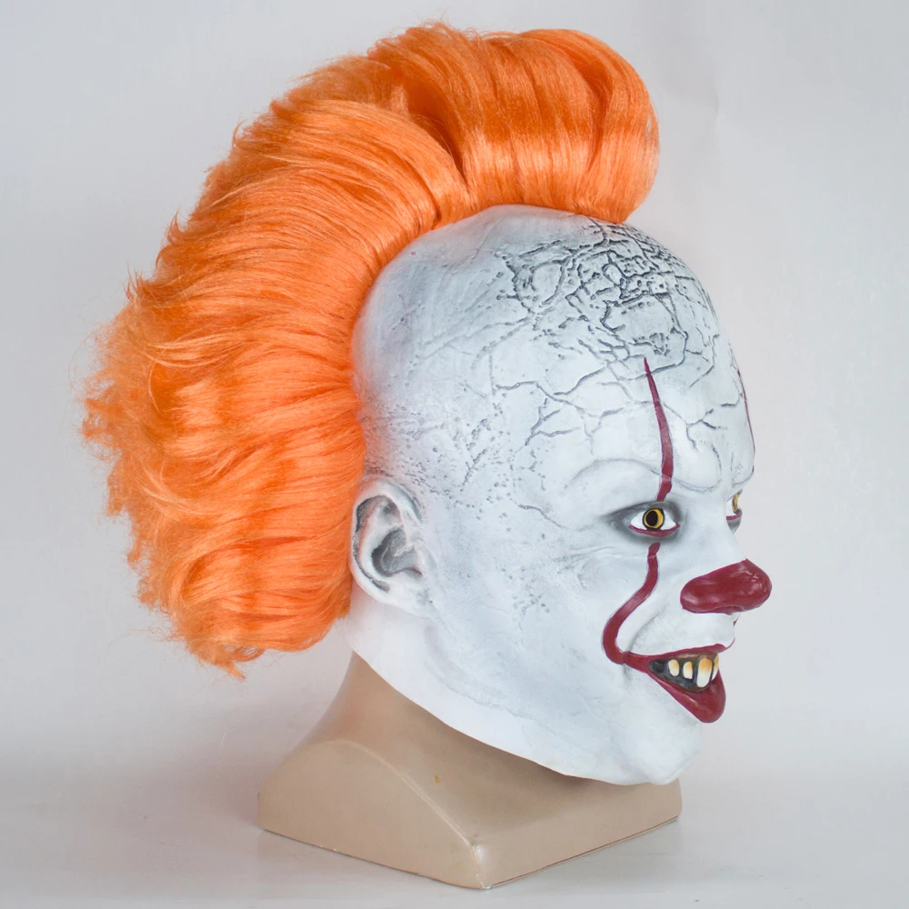 Horror Pennywise Joker Máscara de Cosplay es el capítulo 2 de Payaso de Látex, Máscaras de Disfraces de Halloween Puntales de Lujo 1