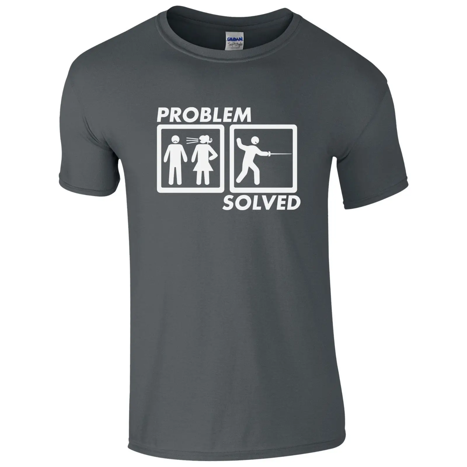 Problema Resuelto de ESGRIMA T-Shirt Papás Matrimonio el Día de los Padres Presentes Regalo Mens Top de Algodón de manga corta t shirt camisa masculina 1