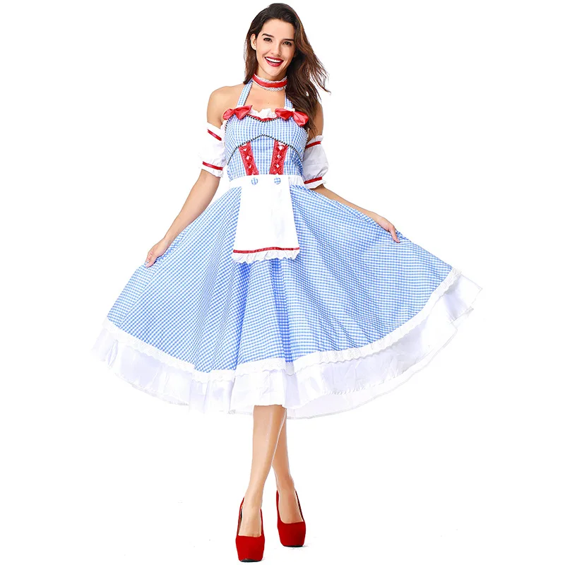 Adulto Estilo Vintage de El mago de OZ Dorothy Disfraz para Mujer Disfraces de Halloween para las Mujeres Chicas de la Película Dorothy Traje de Vestir 1