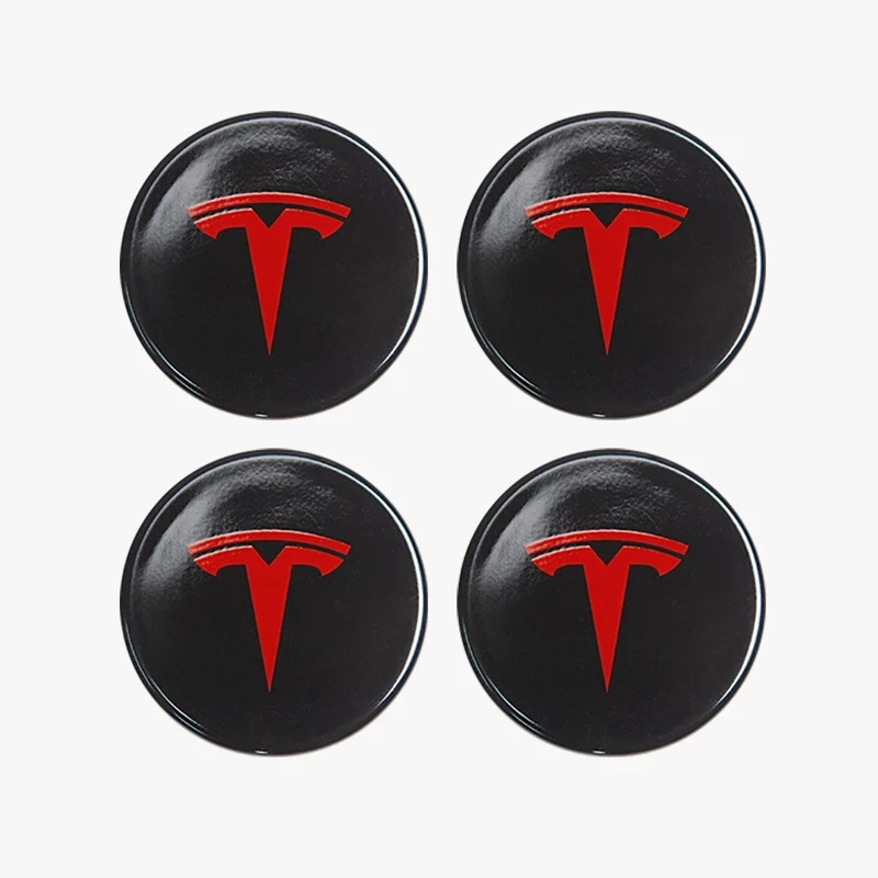 4pcs cubo de la Rueda Centro de la Tapa Para el Tesla Model 3/X/S Llantas de Aleación Etiqueta de Logotipo de los Emblemas de la Insignia de Tapas de diseño automovilístico Accesorios 1