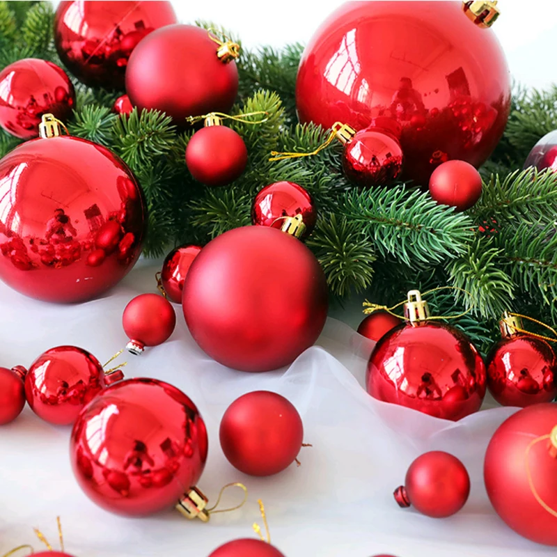 3cm 24pcs decoraciones de Navidad para la casa de las bolas de Navidad traje de plástico, bolas de árbol de Navidad Colgante новогодние украшения 2021 1