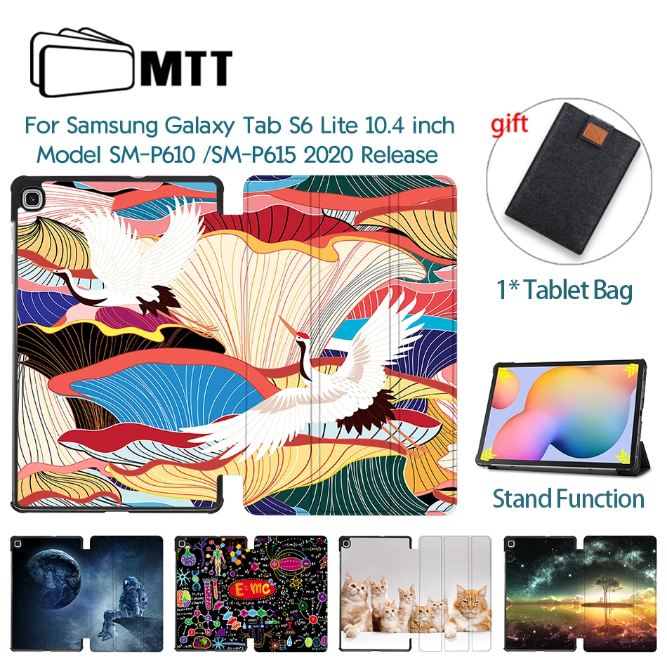 MTT caja de la Tableta De Samsung Galaxy Tab S6 Lite de 10,4 pulgadas SM-P610 SM-P615 2020 de la PU de Lether Veces Cubierta del Soporte de Protección de Shell Funda 1