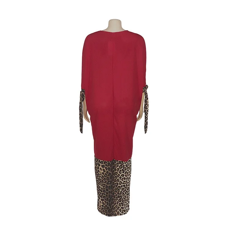 2020 Nueva Moda de Dubai Abaya Musulmanes Vestidos más el tamaño de leopardo impresa mujeres vestidos Africanos vestidos para las mujeres 1