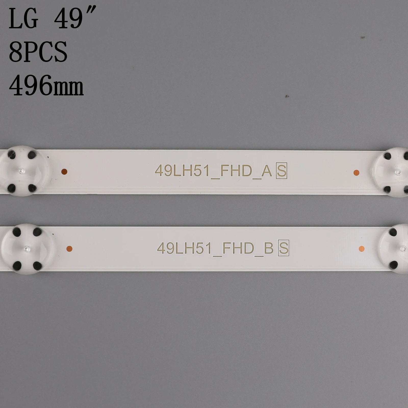 Nueva 1set=8 PCS de la retroiluminación LED de la tira para 49inch TV LG 49LH5100 49LH5700 49LH51_FHD_A 49LH51_FHD_B SSC_49inch_FHD_A B 1