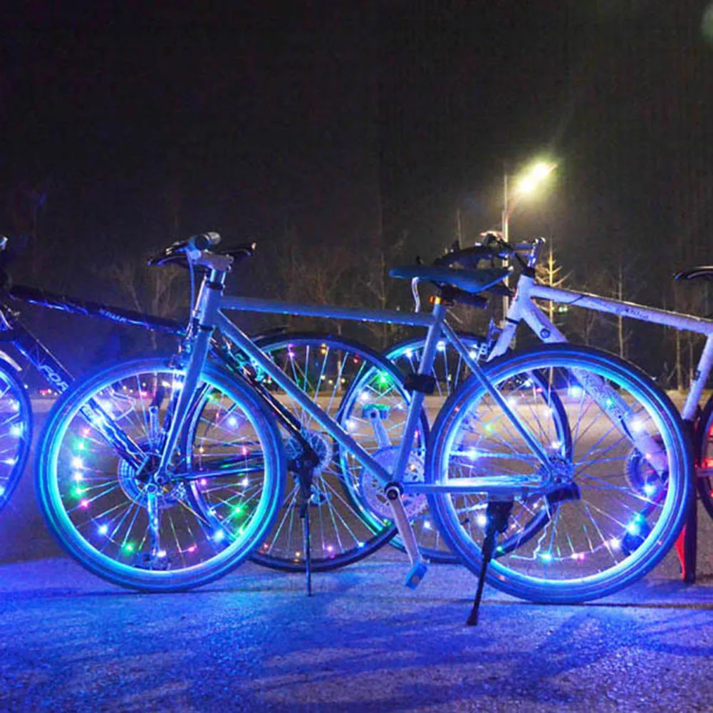 Nuevo de la Moda LED de Luces de Bicicleta de Montaña de Luz de Bicicleta de Ciclismo Rueda Habló de la Lámpara de Accesorios de Moto 1