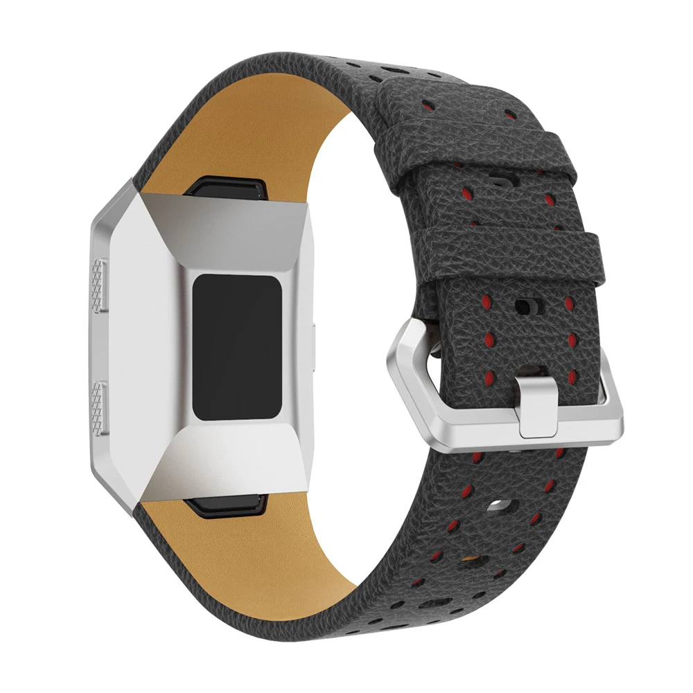 Genuino correa de reloj de cuero correa de reloj de reemplazo de la banda de muñeca de la pulsera de la banda para Fitbit Iónica Pulsera de 8 colores para elegir 1