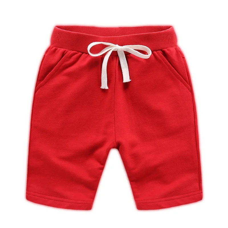 2021 de verano para niños cortos de niños del bebé sólido europeos y americanos cintura elástica pantalones cortos pantalones cortos de los niños para 18M-9Y 1