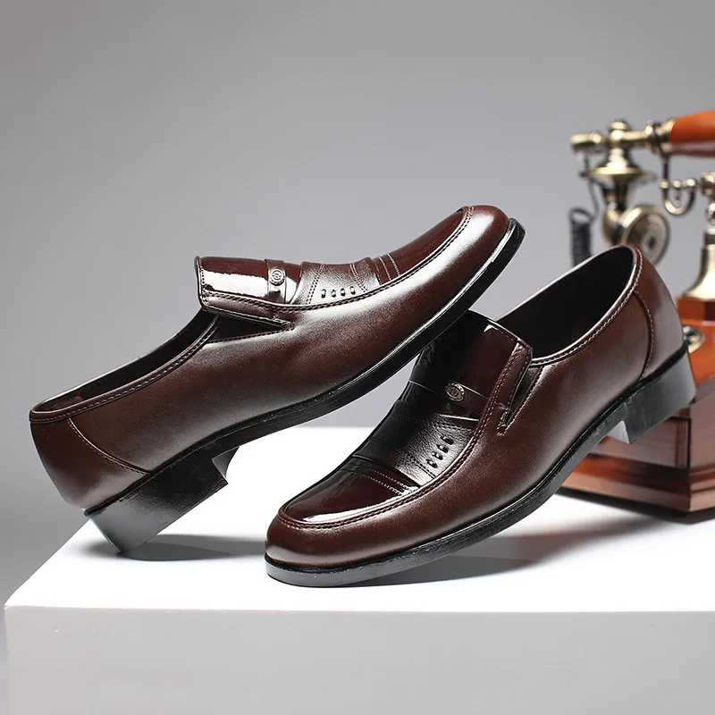 La Marca italiana de Cuero para Hombre Zapatos Formales de los Hombres Clásicos Oxford Zapatos de los Hombres de Cuero Zapatos de Vestir de los Hombres Mocasines Negro y Marrón 1