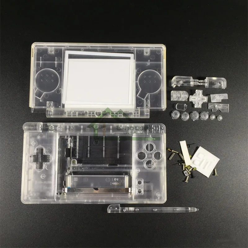 Claro Blanco/ Negro de la Vivienda Shell de la Cubierta del Caso Completo Set de Recambio Para Nintendo DS Lite NDSL Consola de juegos Cubierta de la caja 1